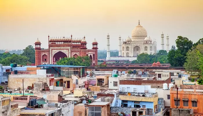 تصویری از تاج محل در شهر آگرا