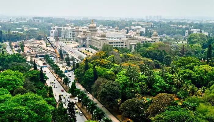 تصویر هوایی از شهر بنگلور