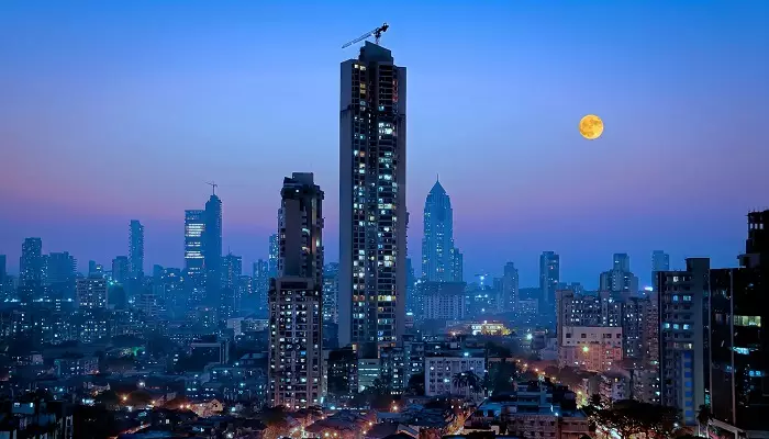 تصویری از شهر بمبئی در شب