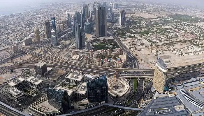 نمای هوایی از منطقه بور دبی