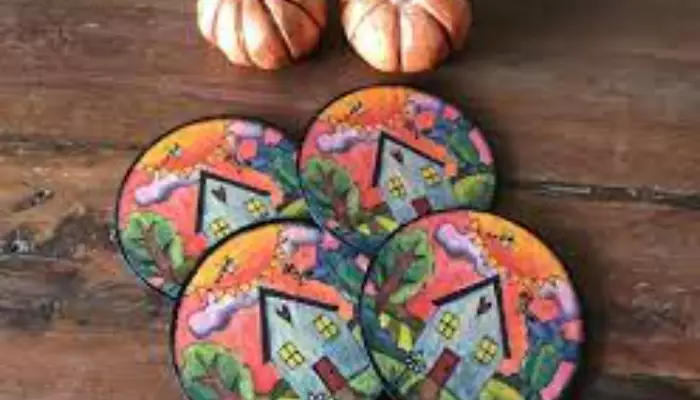 زیرلیوانی های نقاشی شده با دست