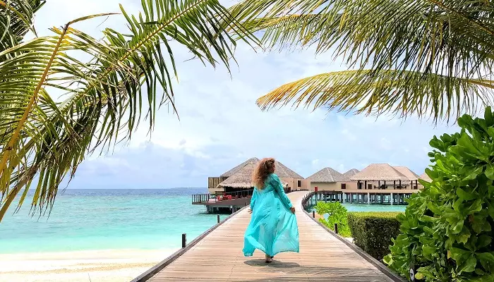 تصویر یک ساحل در مالدیو