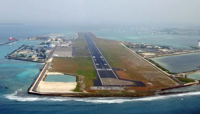 تصویری از باند فرودگاه ابراهیم نصیر مالدیو