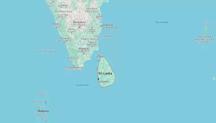 سریلانکا روی نقشه