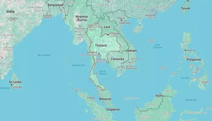 تایلند روی نقشه