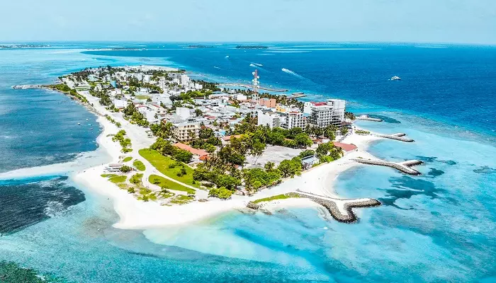 تصویر هوایی از جزیره مافوشی در مالدیو