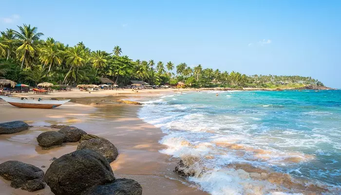 یک ساحل در سریلانکا